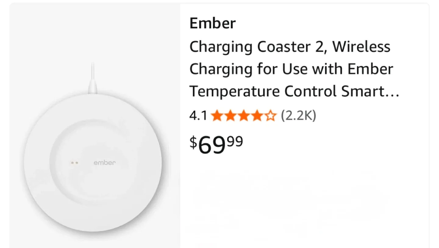 New Sealed Ember Charging Coaster 2 - Rose Gold image indicator(3)
