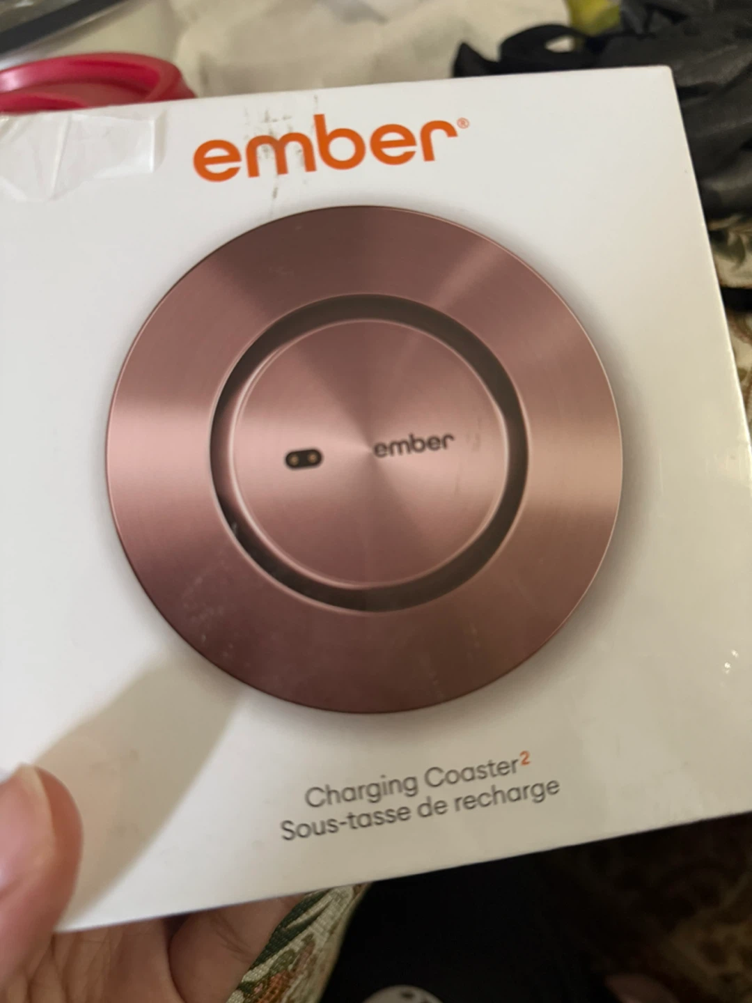New Sealed Ember Charging Coaster 2 - Rose Gold