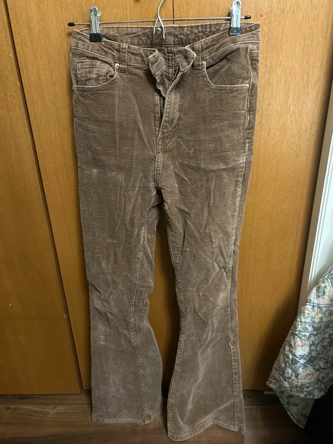 Brown Corduroy Flare Pants