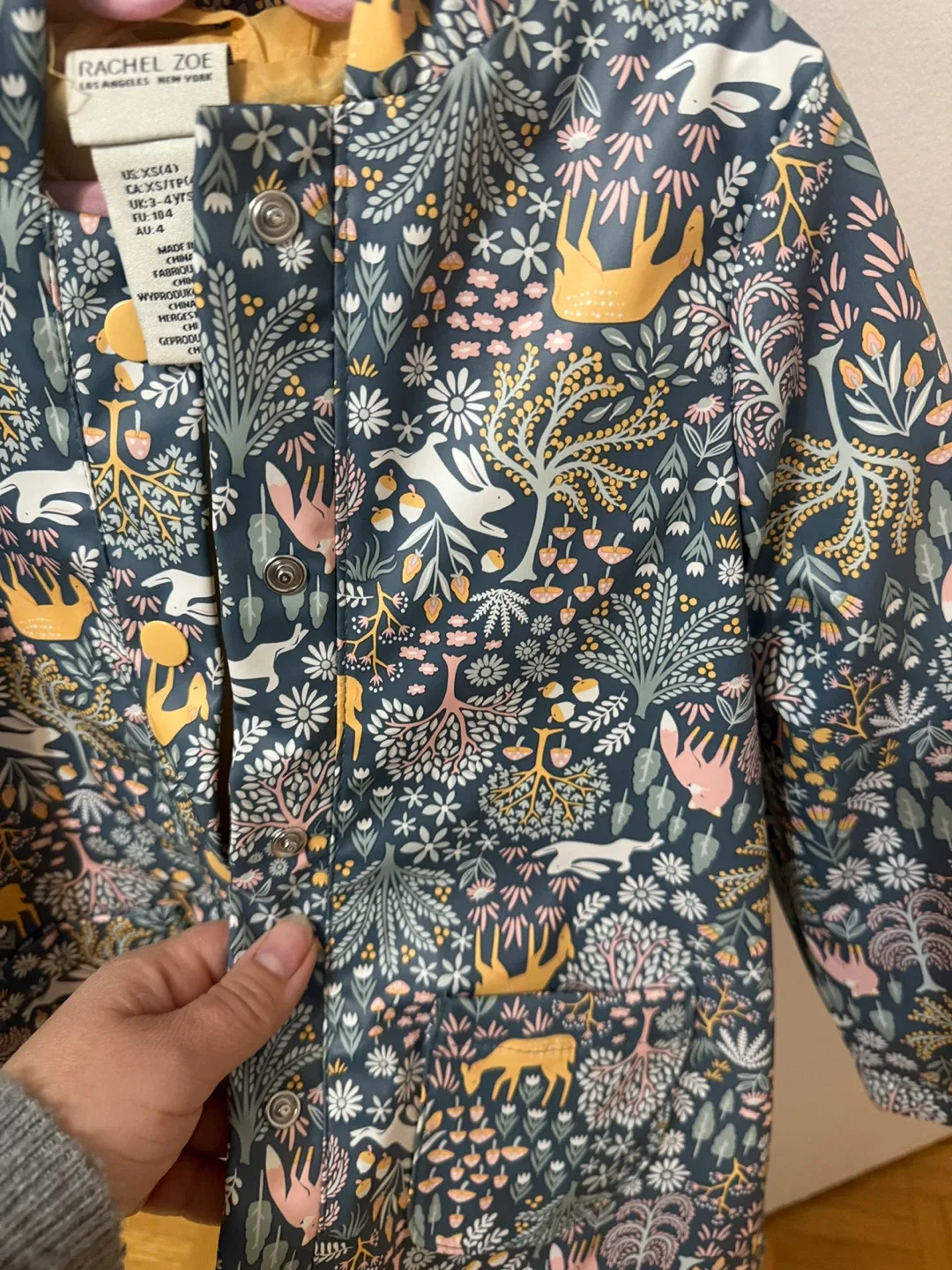 Rachel Zoe Kids' XS(4) Floral Raincoat image indicator(3)