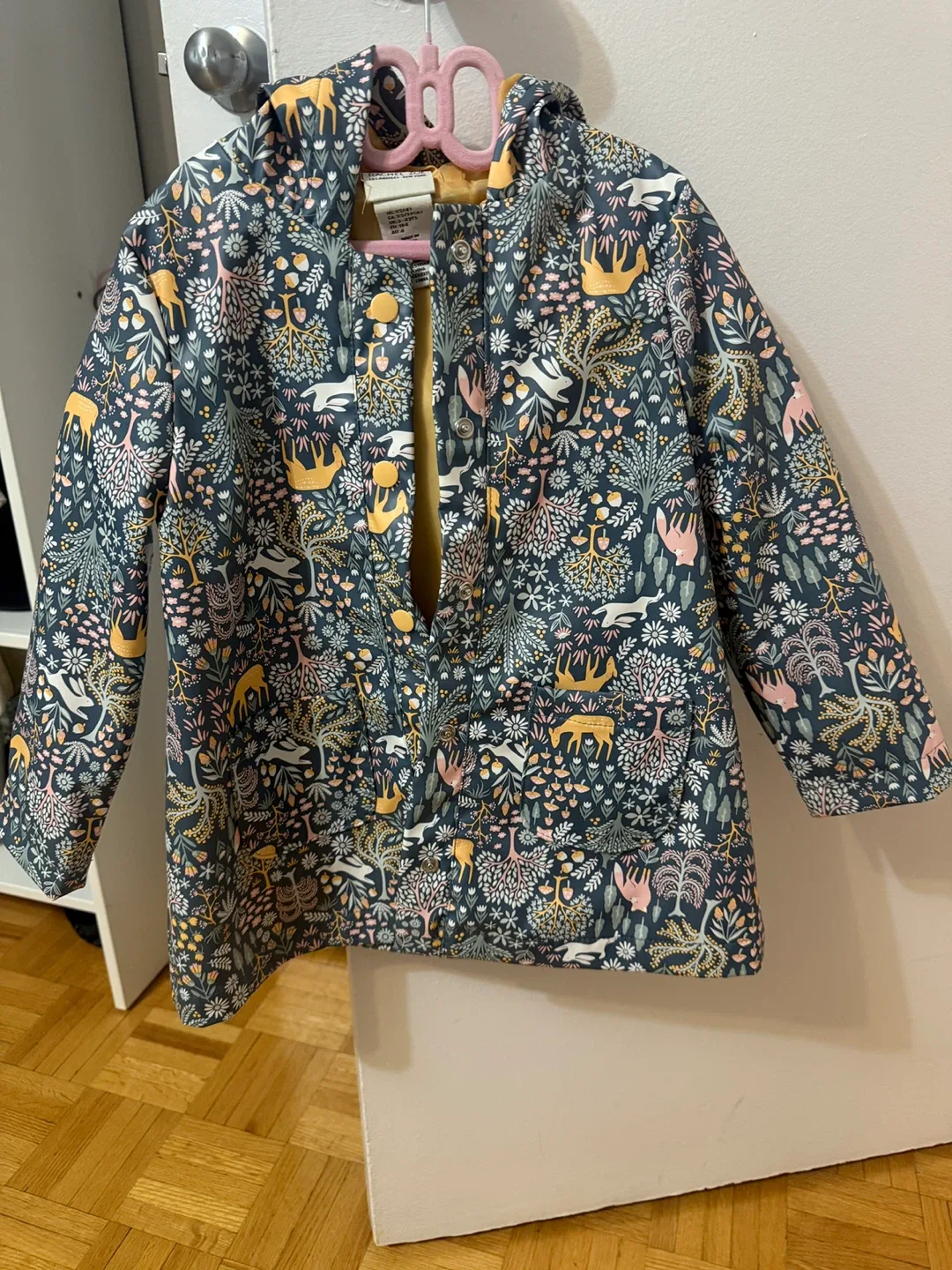Rachel Zoe Kids' XS(4) Floral Raincoat