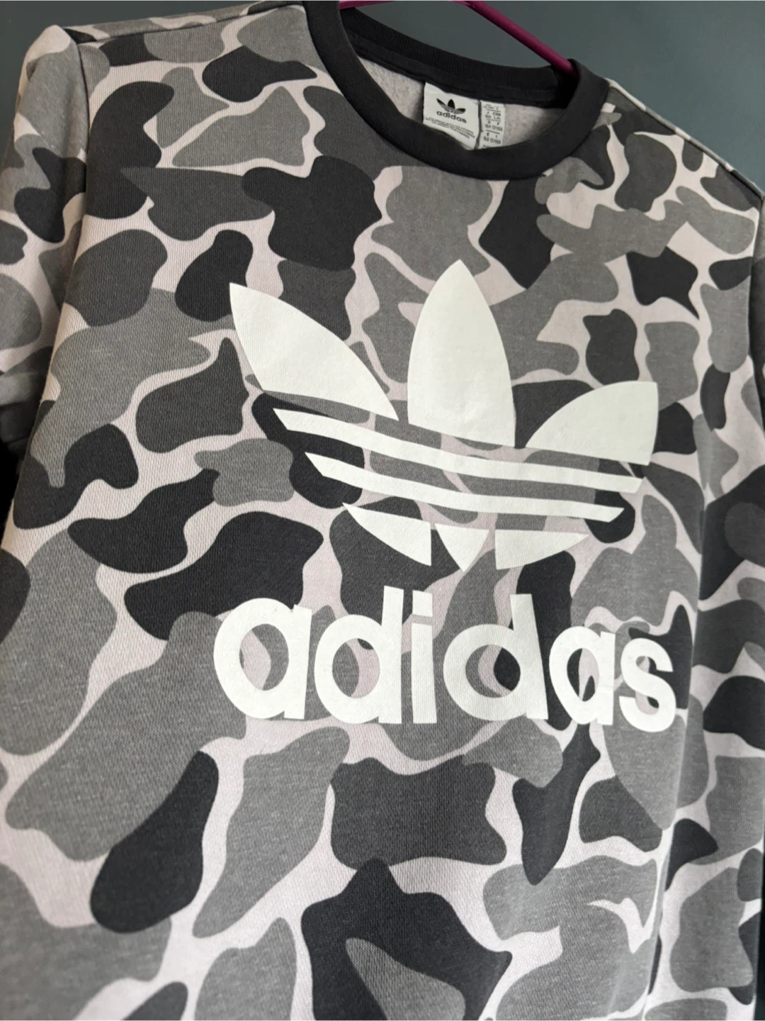 Adidas Camo Print Sweatshirt - Size L - photo 5