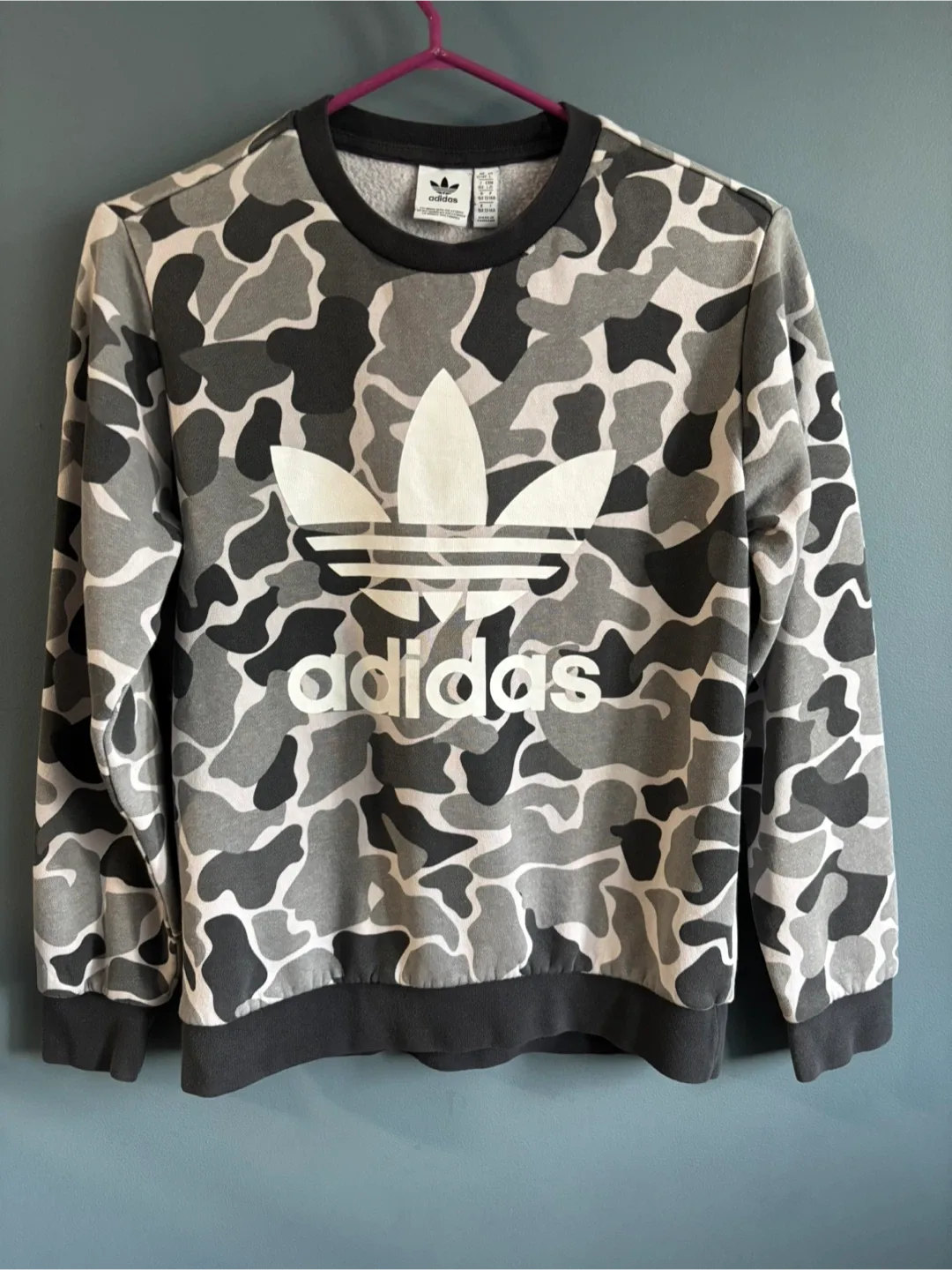 Adidas Camo Print Sweatshirt - Size L image indicator(7)