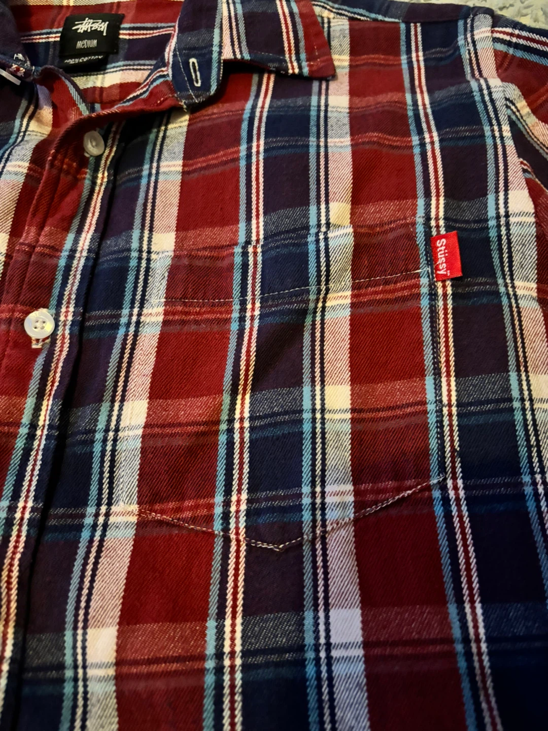 Stussy Button-Up Plaid Shirt - photo 2