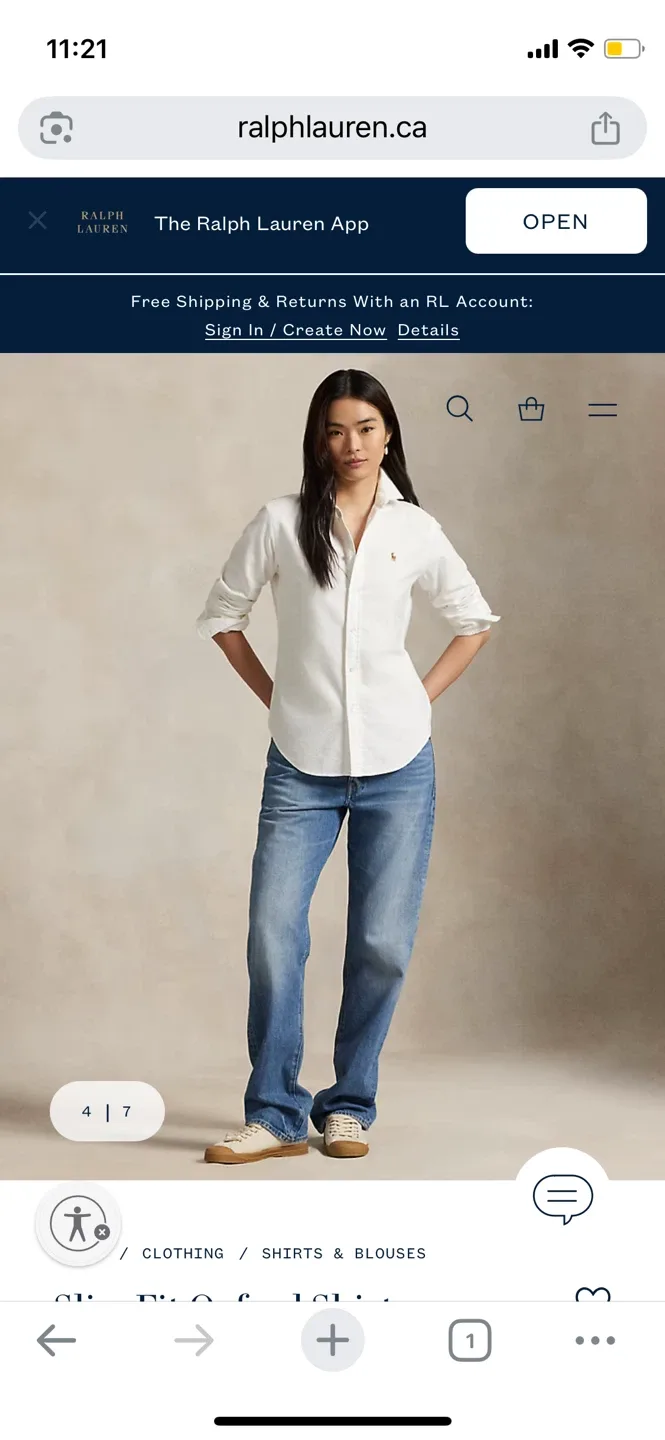 NEW w/ tag Polo Ralph Lauren Women's Oxford Shirt image indicator(2)