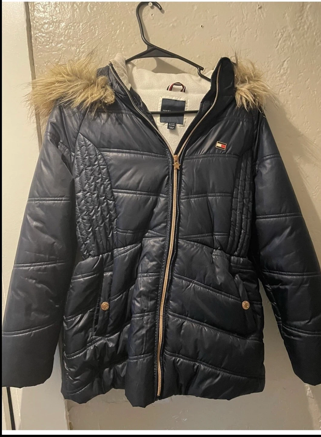 Tommy Hilfiger Puffer Jacket with Fur Hood