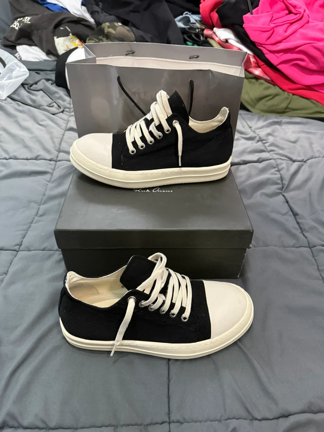 Rick Owens Drkshdw Low Sneks Black Size 45