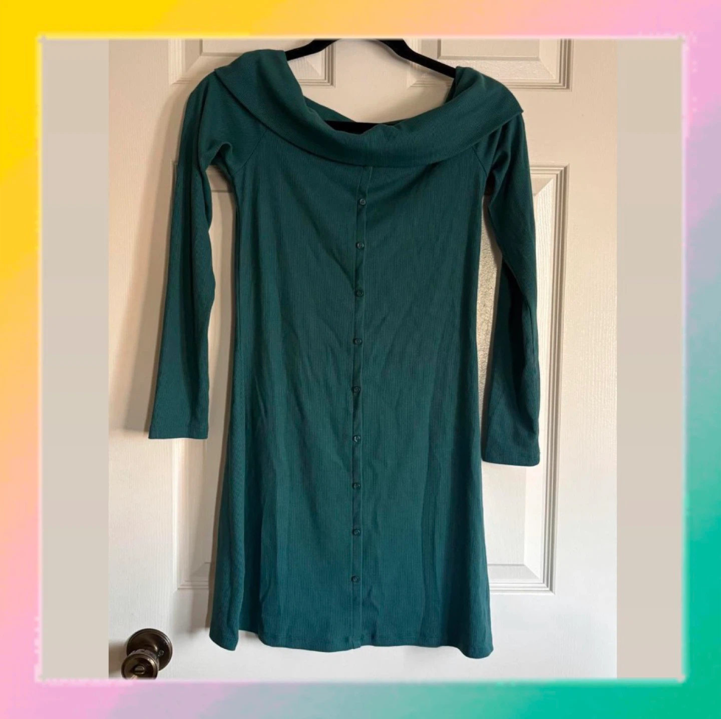 Wild Fable Green Off the Shoulder Dress New - Sz M