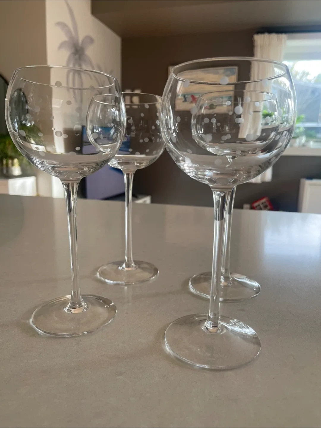 Kate Spade Wine Glasses - Set of 4