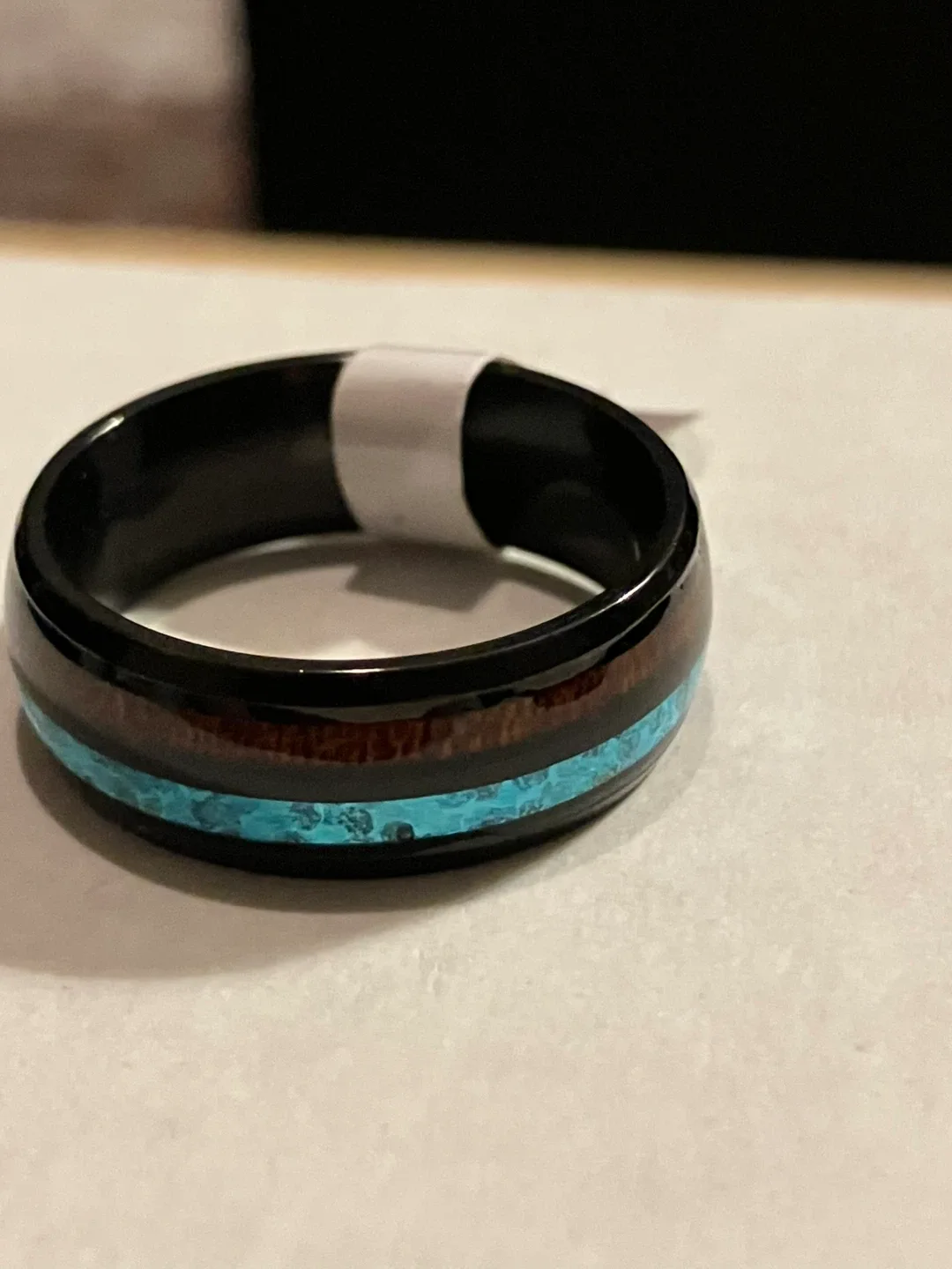 Men's Ring Black, Wood, Turquoise image indicator(2)