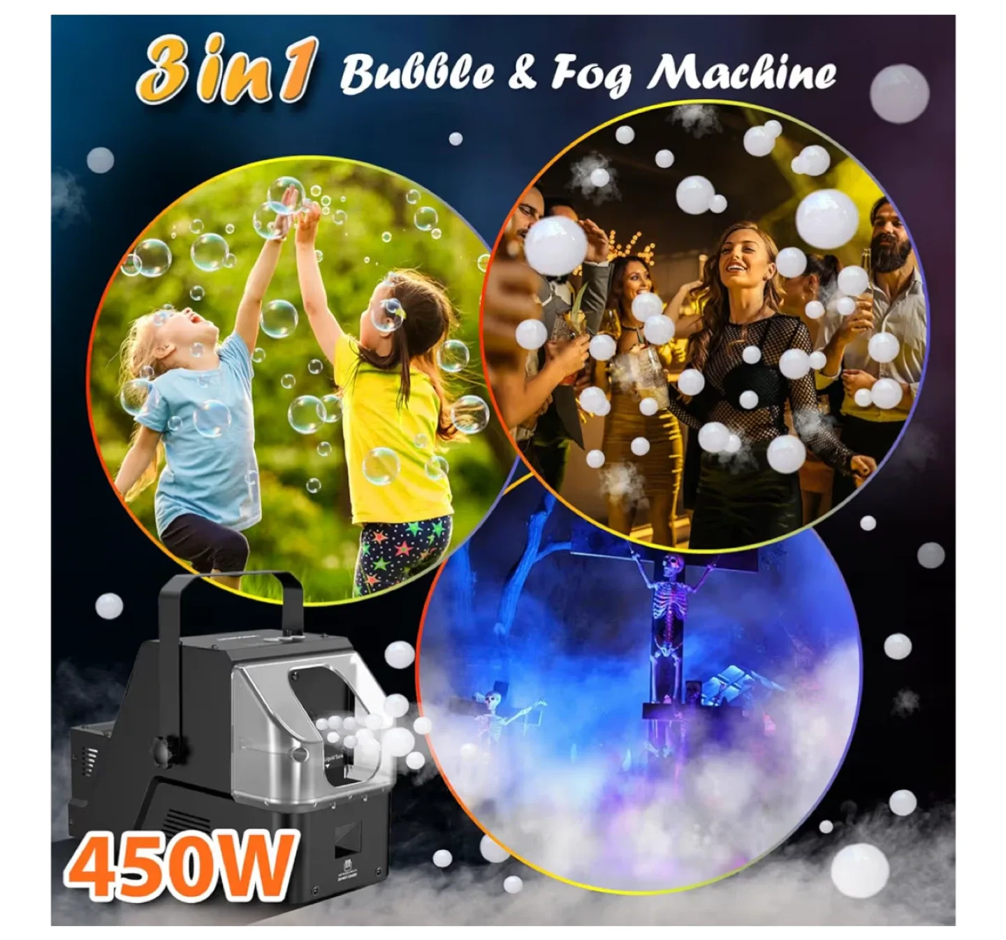 Wisdomlit 3-in-1 Bubble Fog Machine 🥕 image indicator(7)