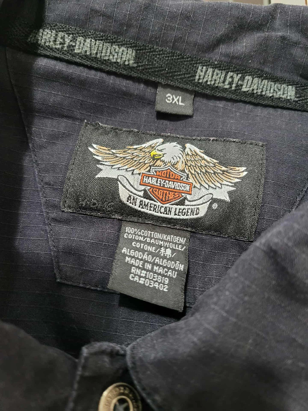 Harley-Davidson 3XL Black Button-Up Shirt - photo 3