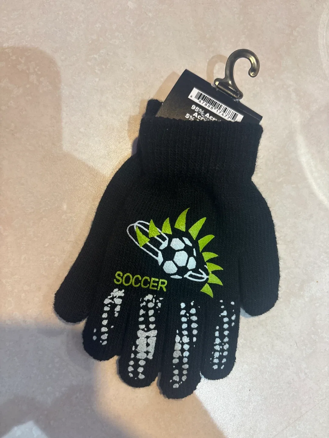 Soccer Gloves - Black, for kids 🥕