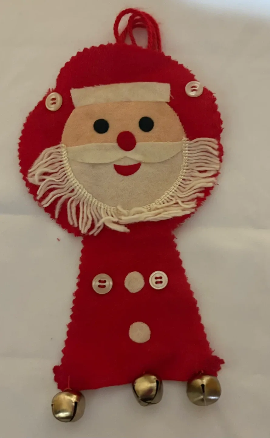 Vintage Handmade Santa Christmas Ornament image indicator(3)