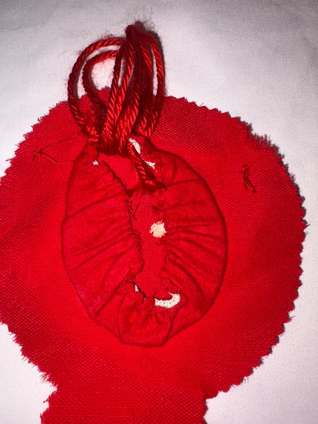 Vintage Handmade Santa Christmas Ornament image indicator(6)