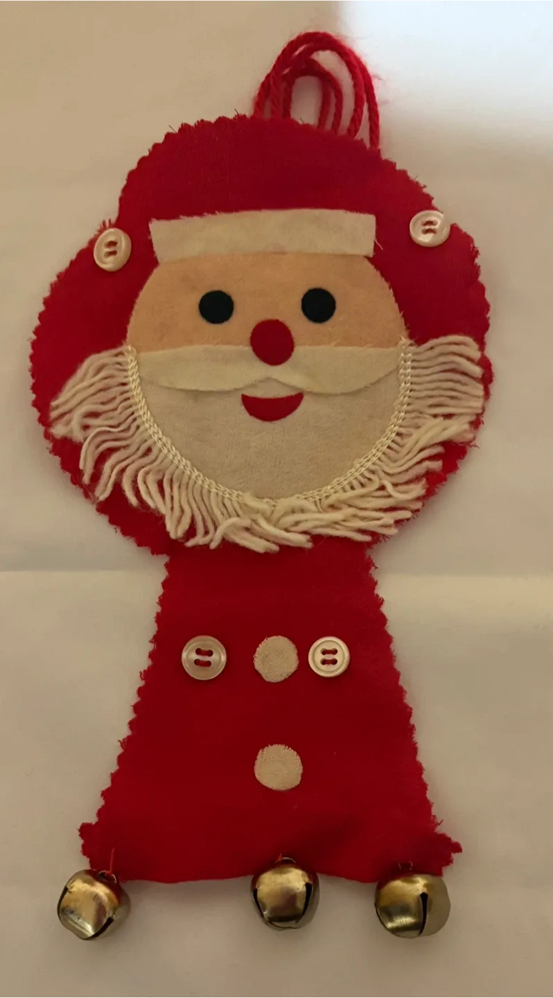 Vintage Handmade Santa Christmas Ornament image indicator(7)