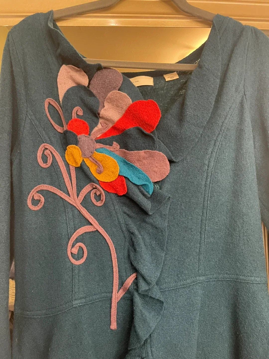 Anthropologie Floral Wool Jacket image indicator(5)