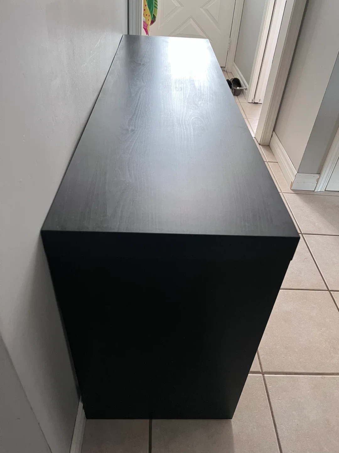 Black Ikea Malm Console Table / TV Stand image indicator(3)