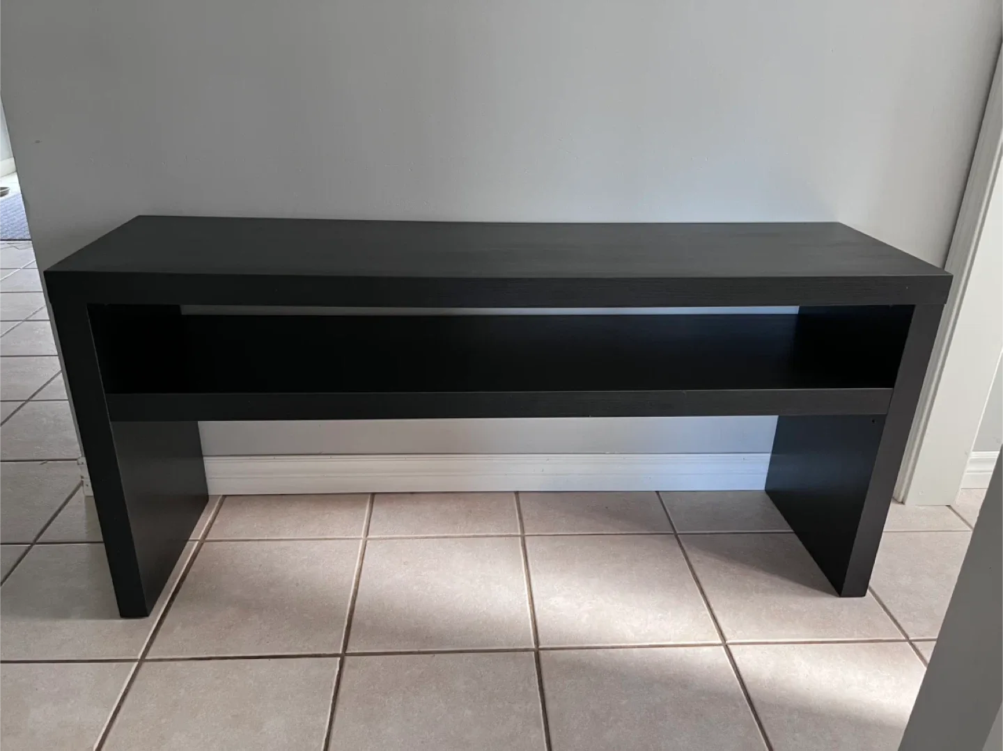 Black Ikea Malm Console Table / TV Stand image indicator(2)