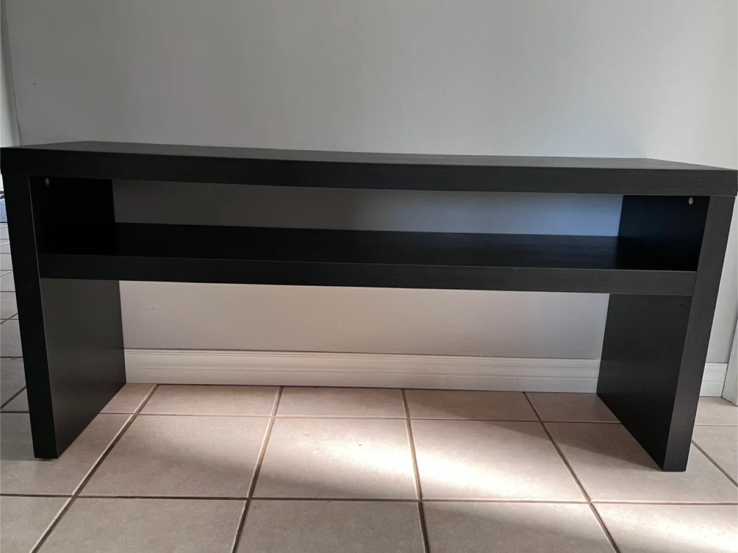 Black Ikea Malm Console Table / TV Stand image indicator(7)