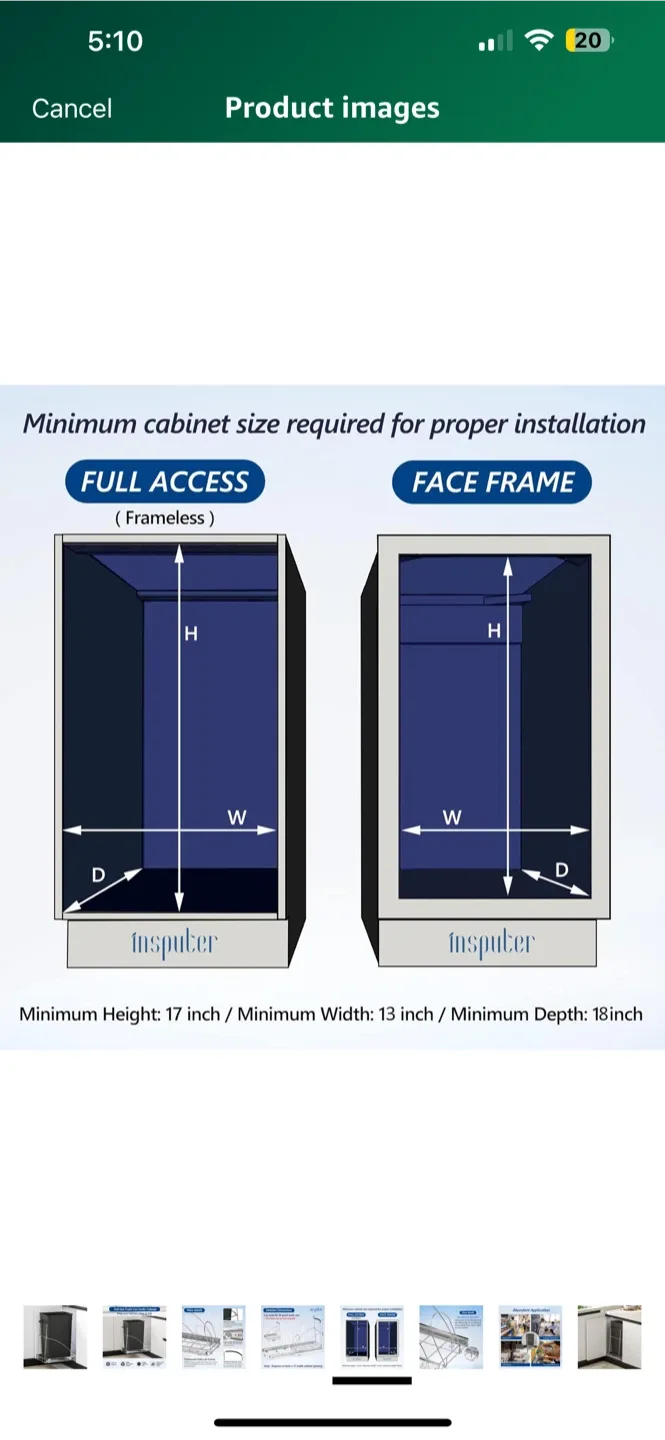 BNIB Insputer Pull Out Trash Can - Silver image indicator(6)