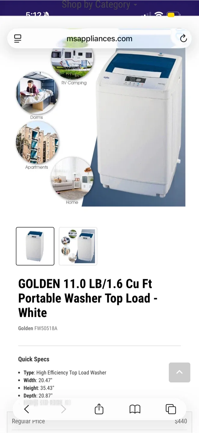 GOLDEN 11.0 LB/1.6 Cu Ft Portable Washer image indicator(2)