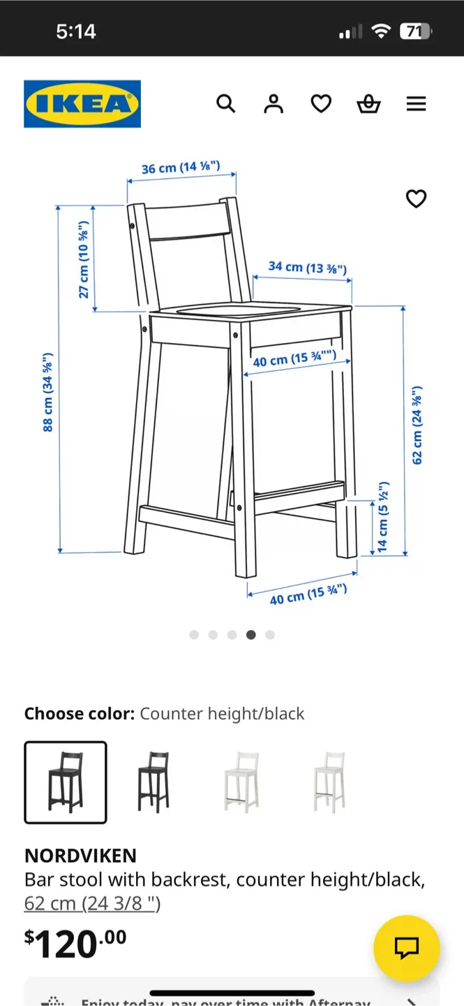 IKEA Nordviken Wooden Bar Stools 🥕 image indicator(3)