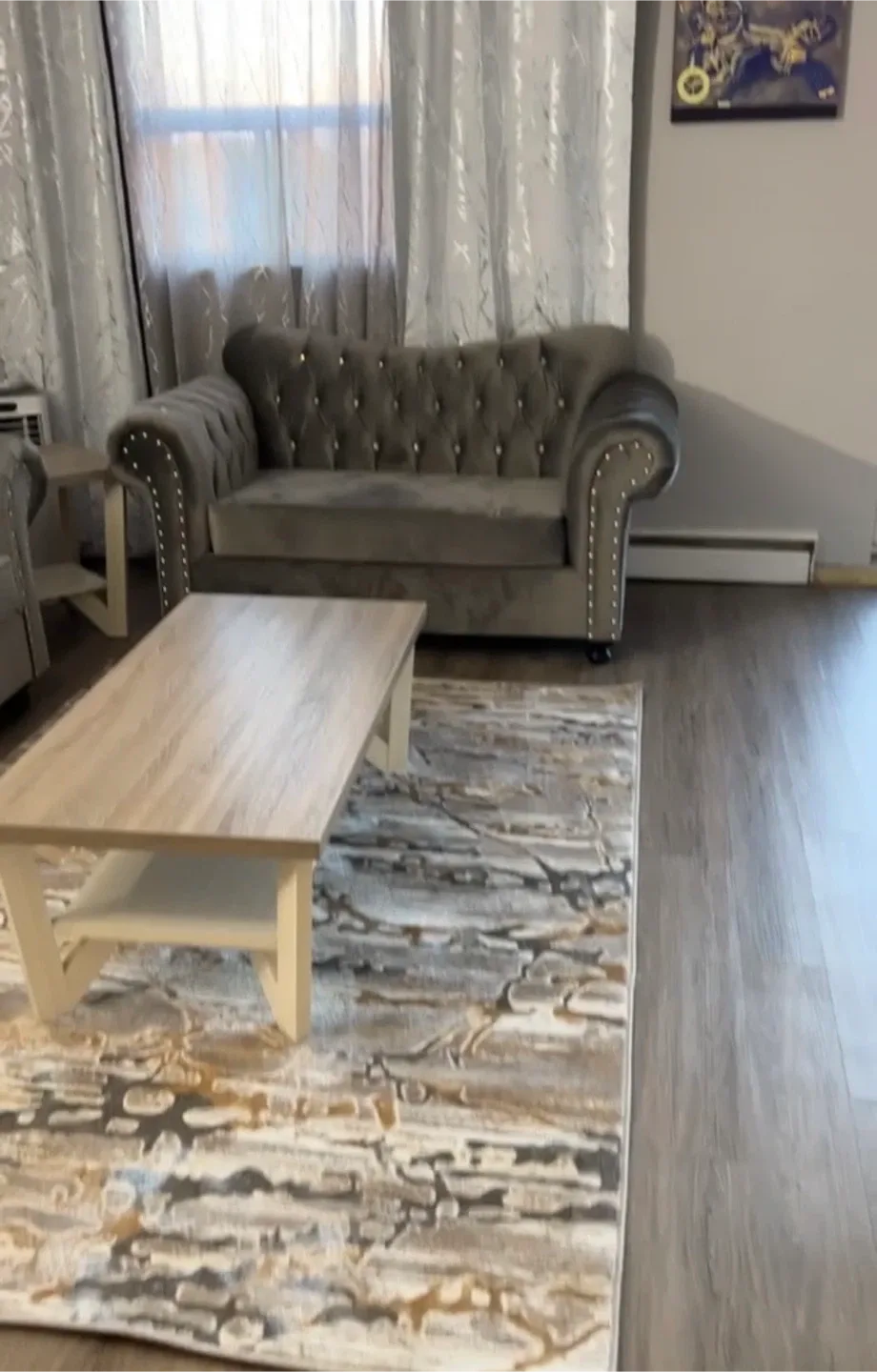 Grey Chesterfield Style Sofa image indicator(2)