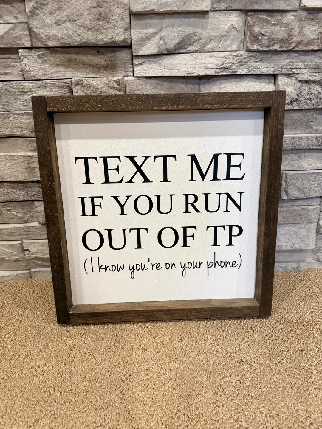 🪵 12”x12” Wooden Bathroom Decor Signs image indicator(3)