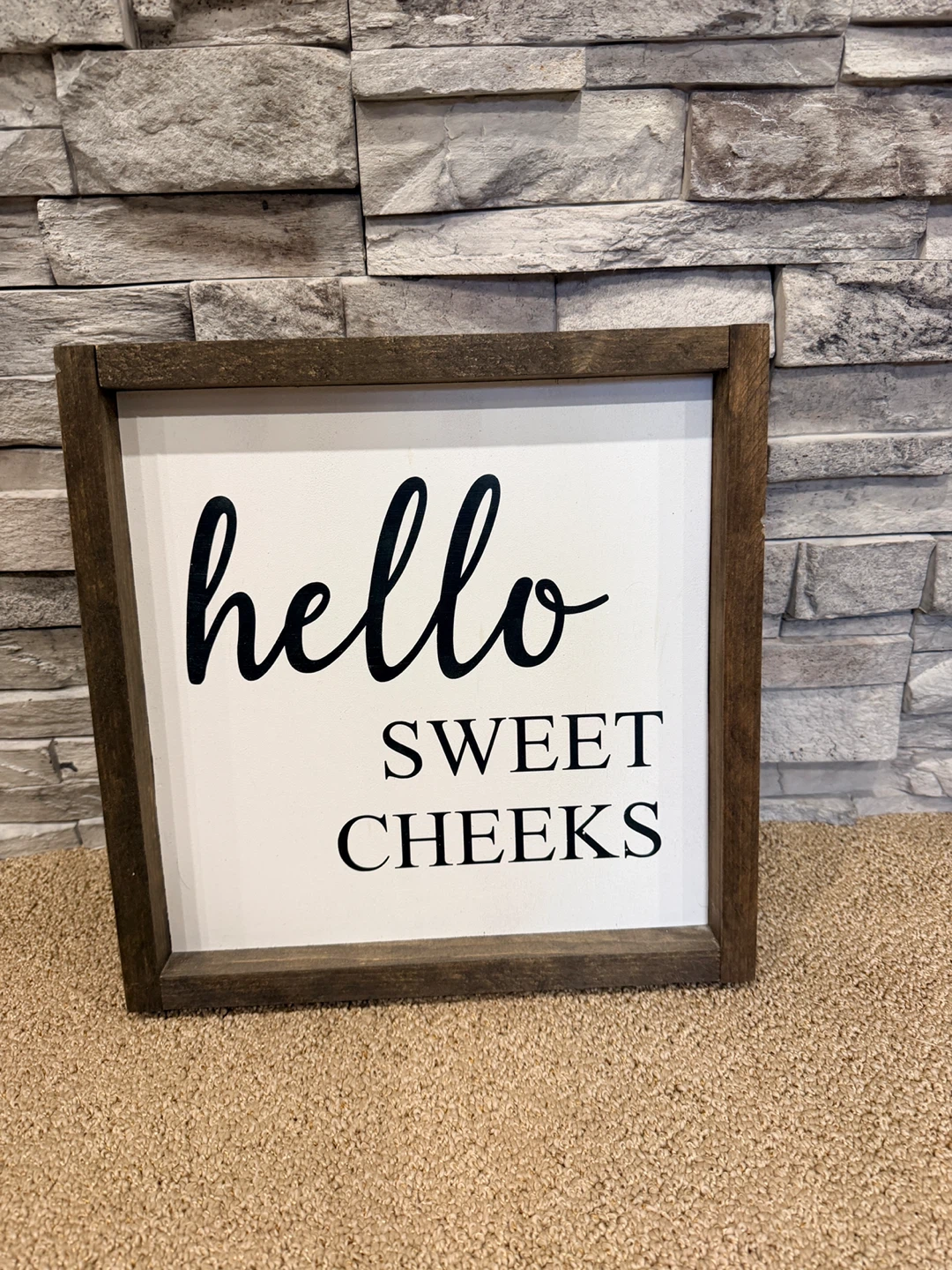 🪵 12”x12” Wooden Bathroom Decor Signs - photo 4