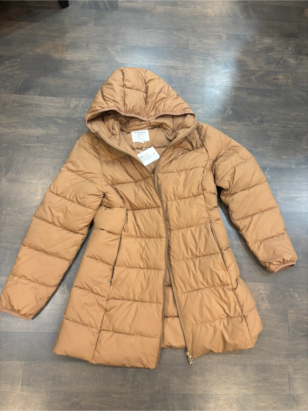 Women’s Hudson North camel  Coloured long puffer