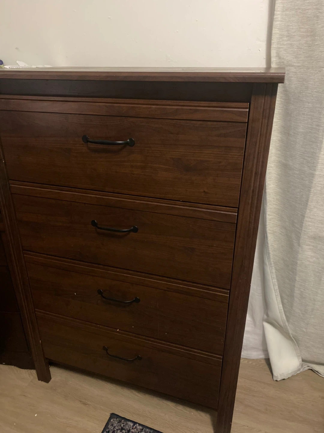Brown Wood 4-Drawer Dresser - photo 2