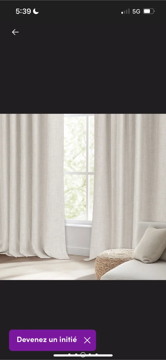New Neutral Linen Curtains 50 X 90 inch image indicator(3)