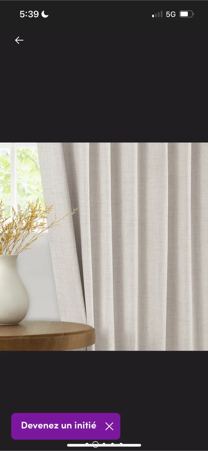 New Neutral Linen Curtains 50 X 90 inch image indicator(2)