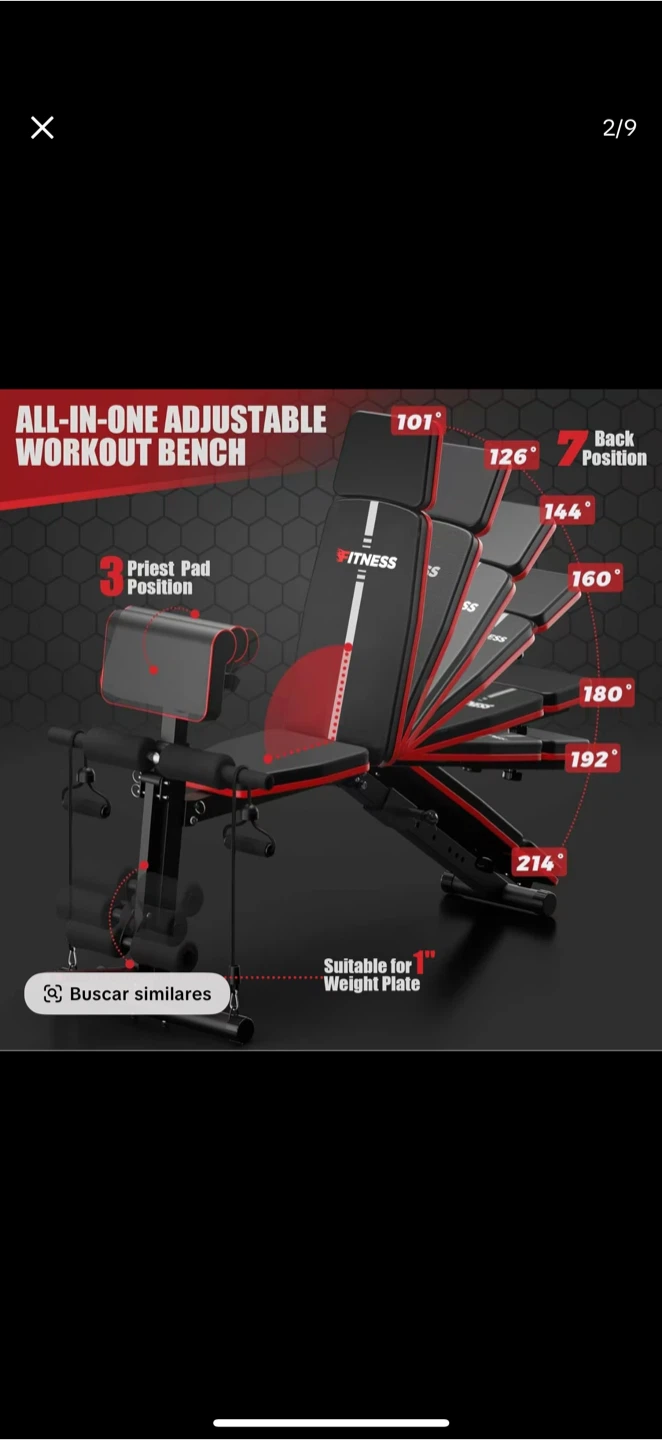 FITNESS Adjustable Workout Bench - All-in-One - photo 4