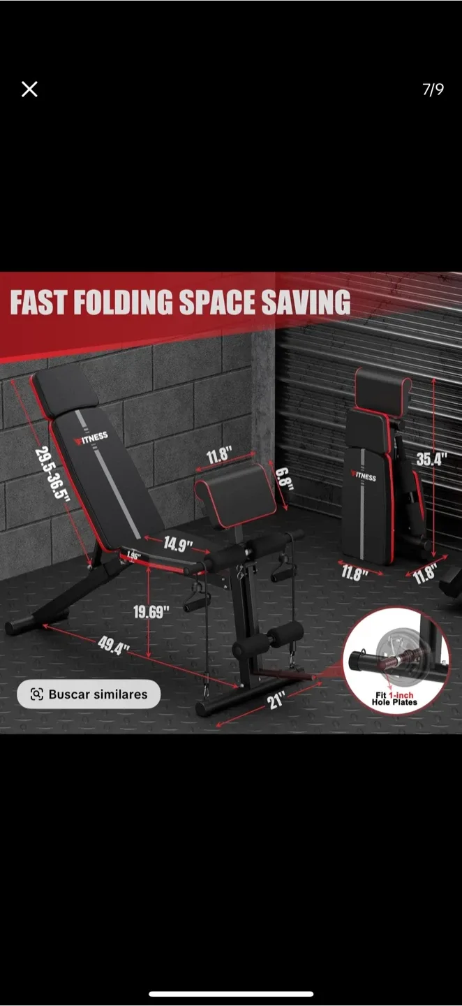 FITNESS Adjustable Workout Bench - All-in-One image indicator(2)