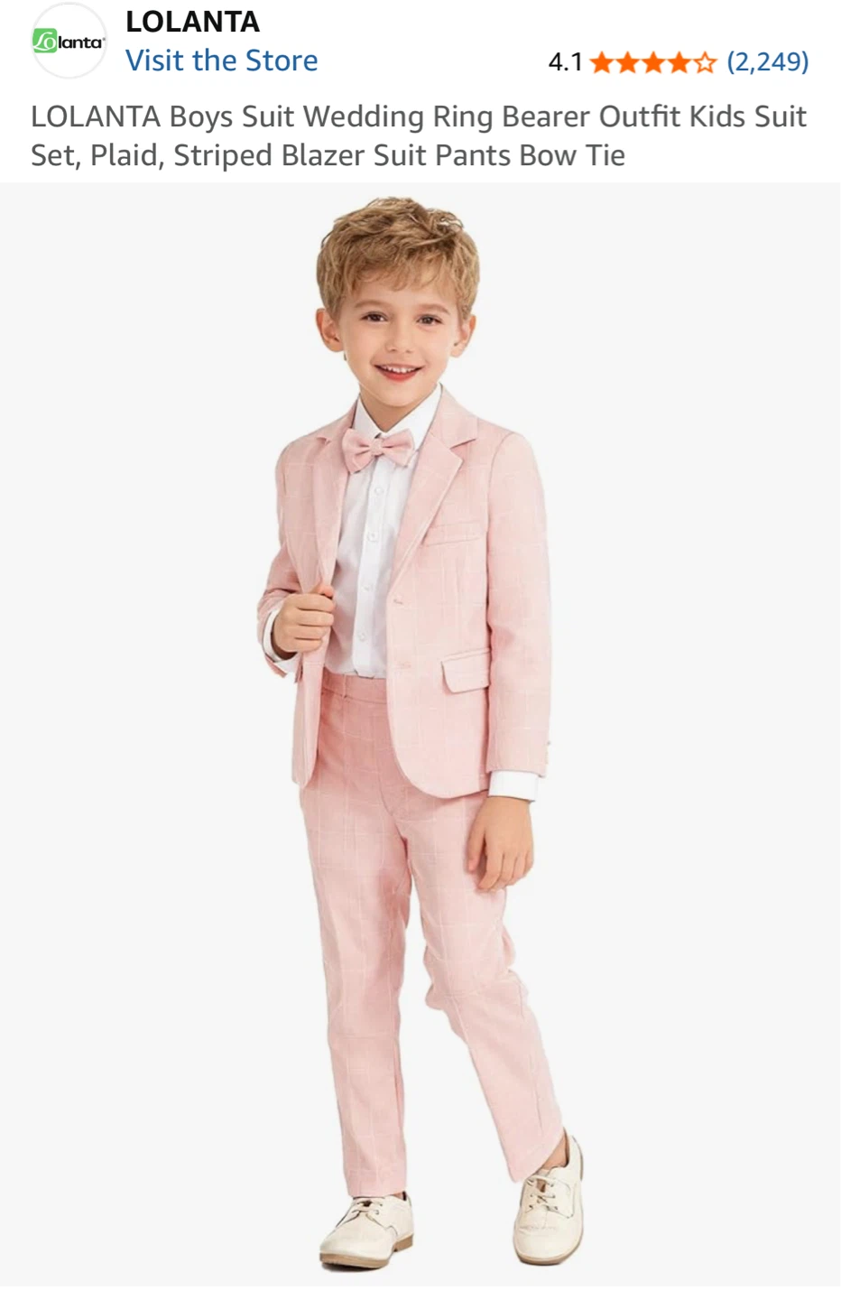 Lolanta Boys Pink Suit Set - Size 100 - photo 5