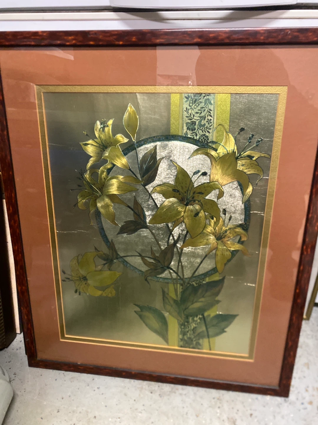 Floral Print Framed Wall Art