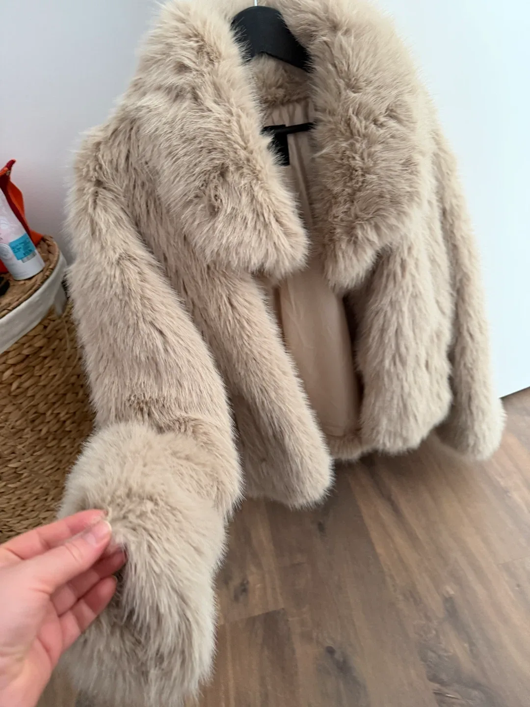 QED London Faux Fur Coat - Size L image indicator(3)
