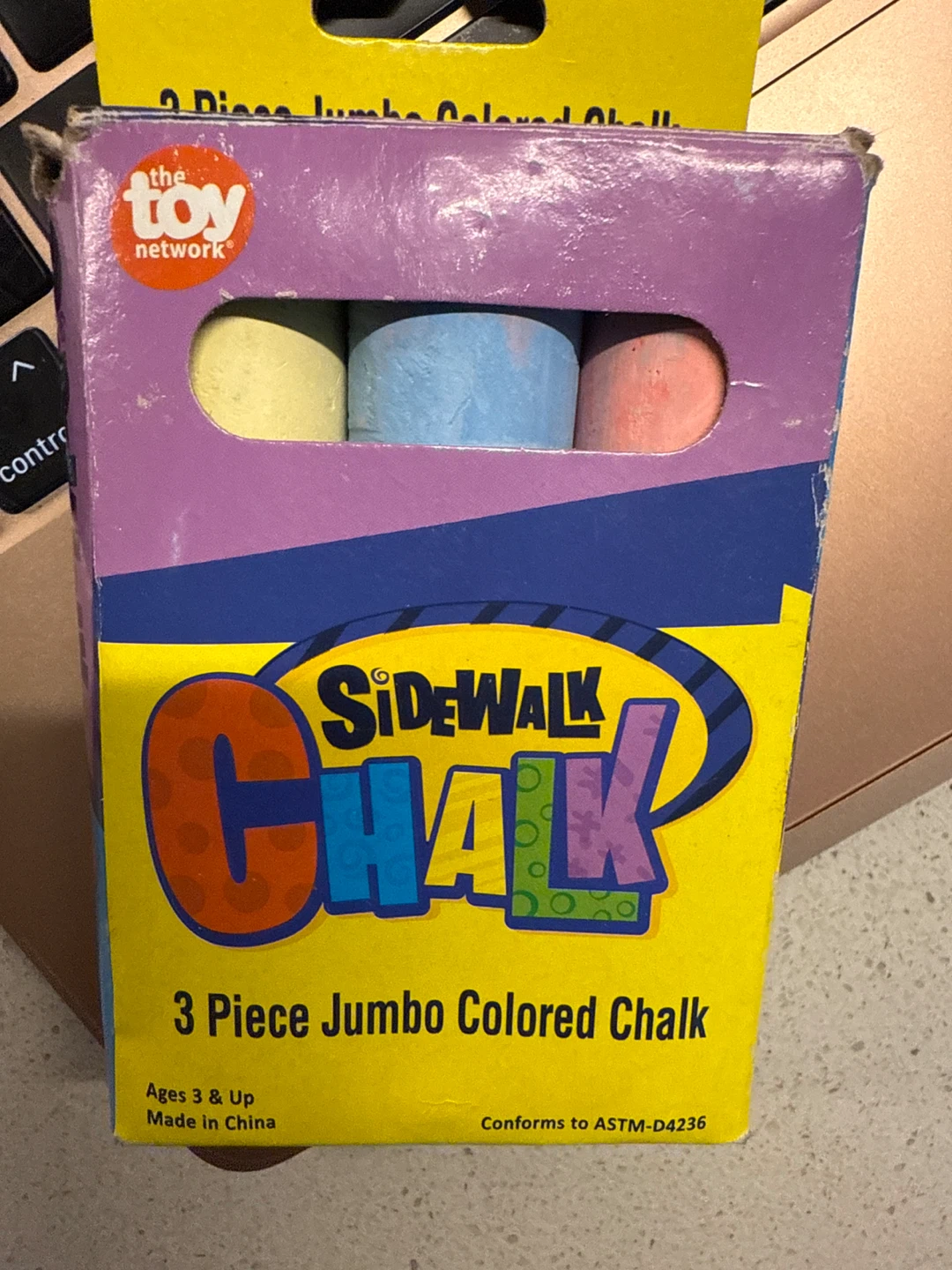 The Toy Network Sidewalk Chalk - 3 Jumbo Pieces