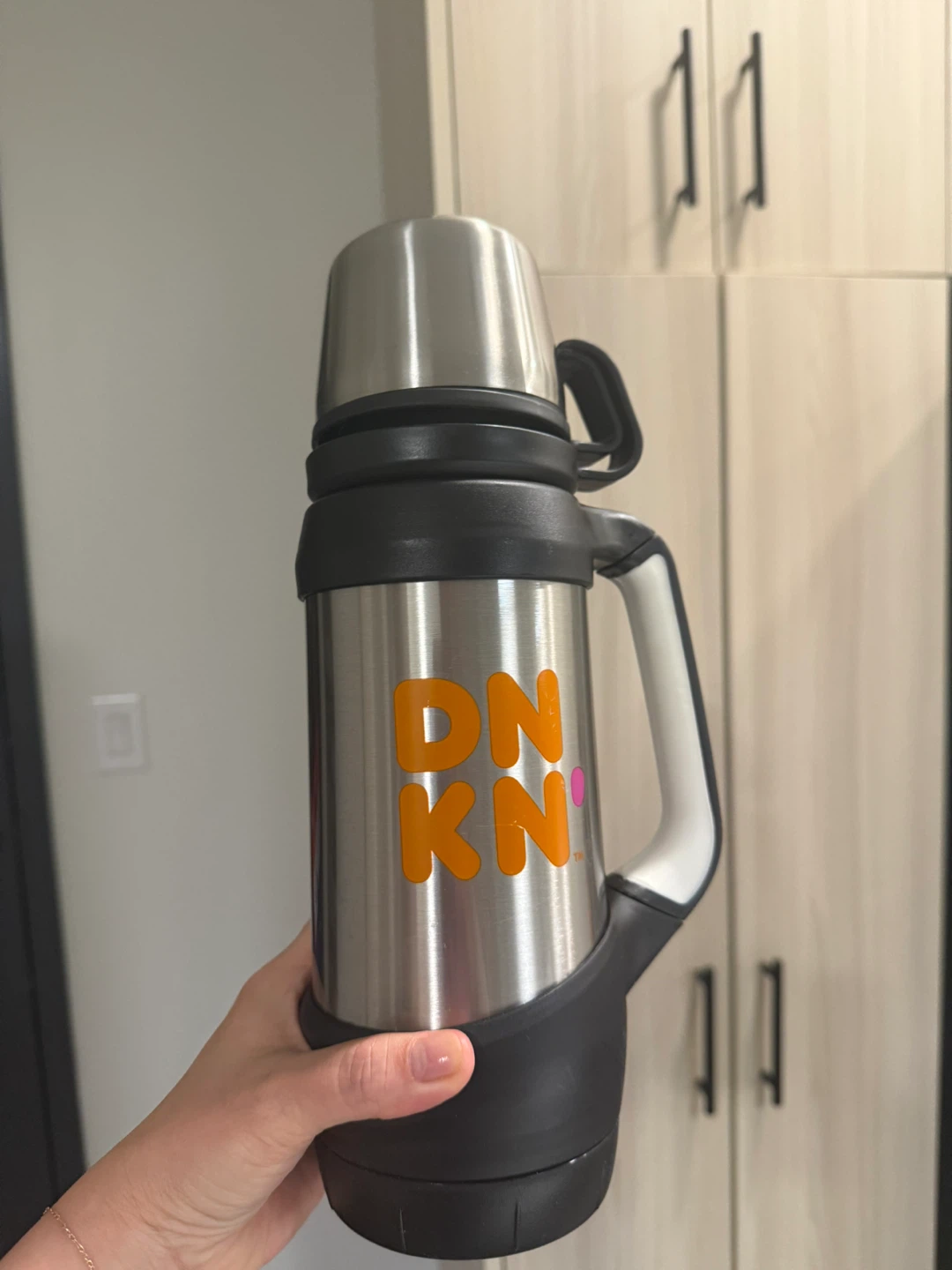 Dunkin' Donuts Stainless Steel Thermos with Cups - photo 2