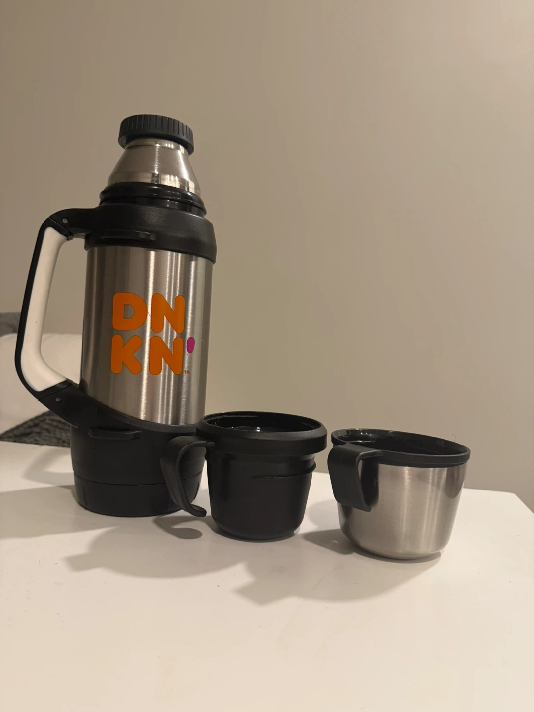 Dunkin' Donuts Stainless Steel Thermos with Cups - photo 4