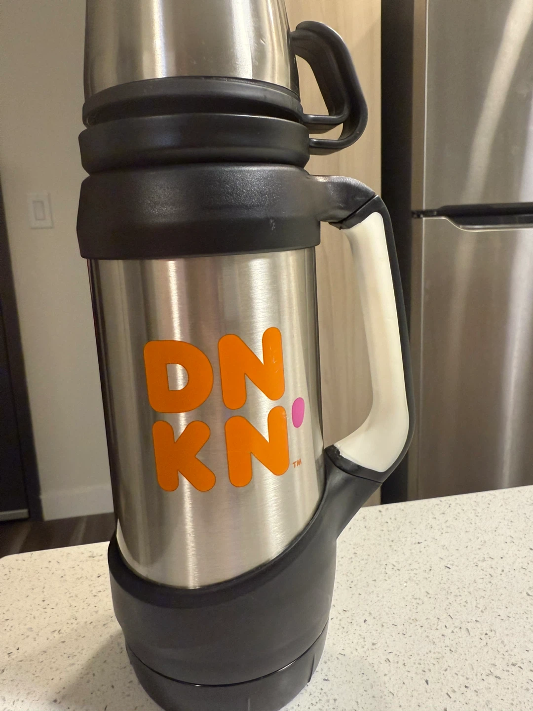 Dunkin' Donuts Stainless Steel Thermos with Cups - photo 3