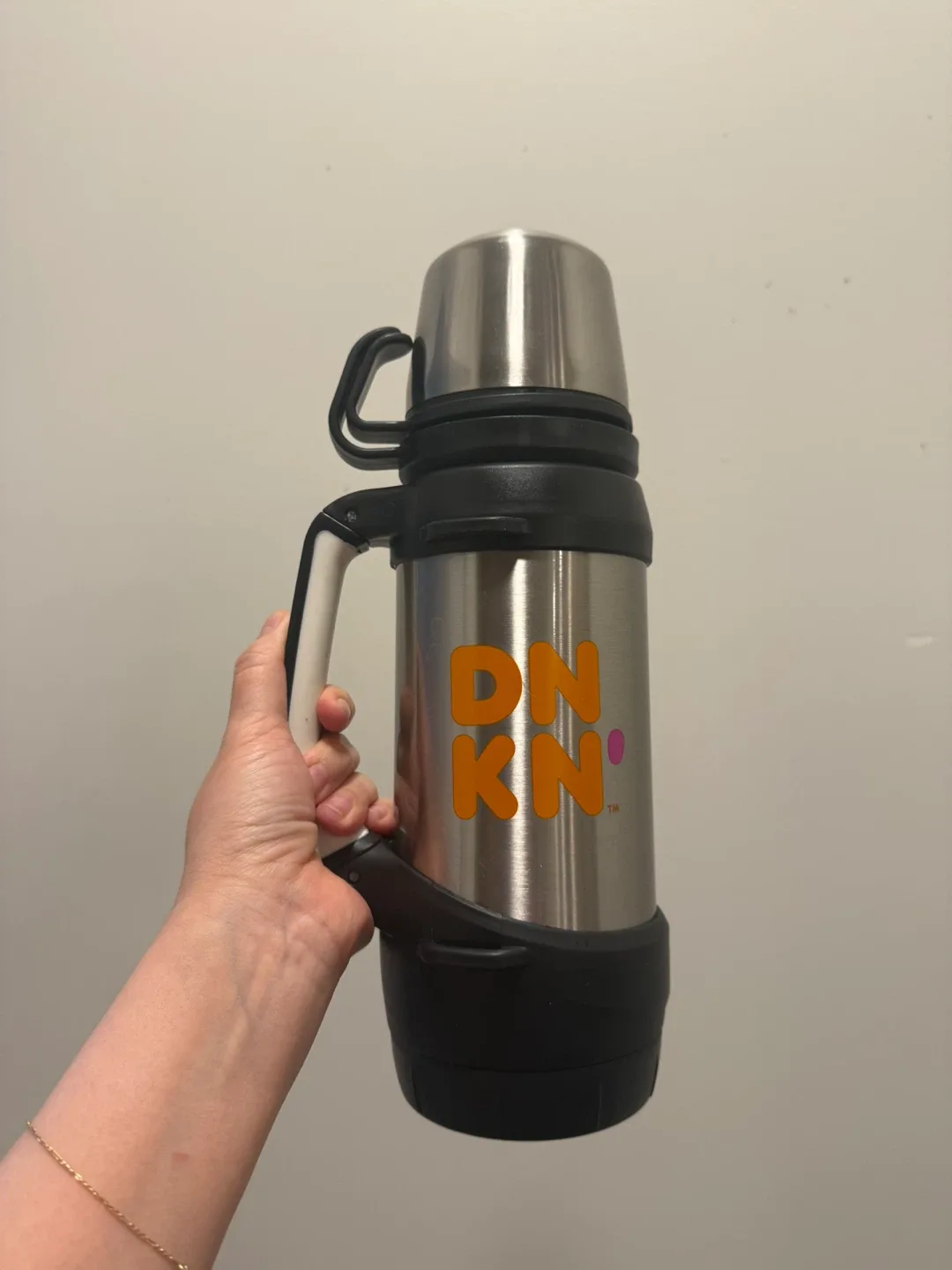 Dunkin' Donuts Stainless Steel Thermos with Cups