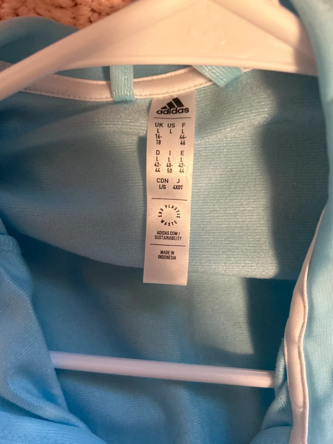 Light blue Large adidas track jacket image indicator(2)