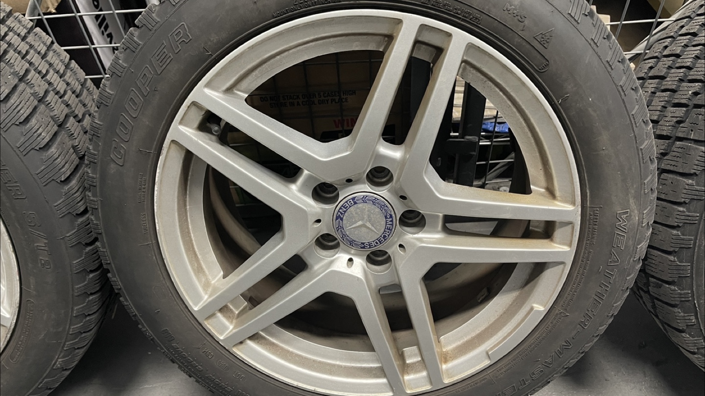 3 Mercedes Snow Tires with Rim-Cooper Weather-Master 225/50R17 - photo 4