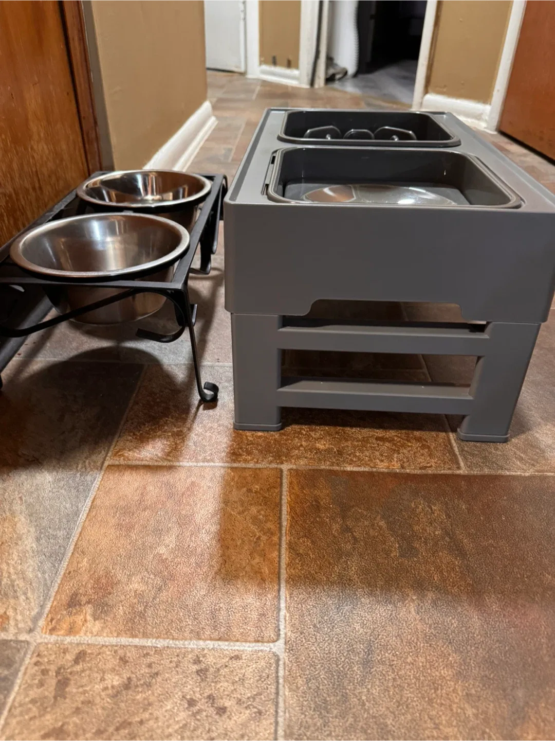 URPOWER Elevated Dog Food and Water Bowl - Dark Gray image indicator(8)