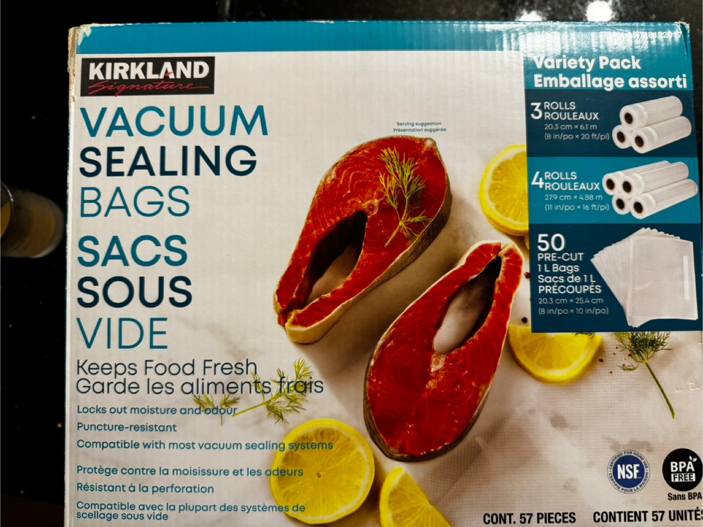 Kirkland Vacuum Sealing Bags, Variety Pack