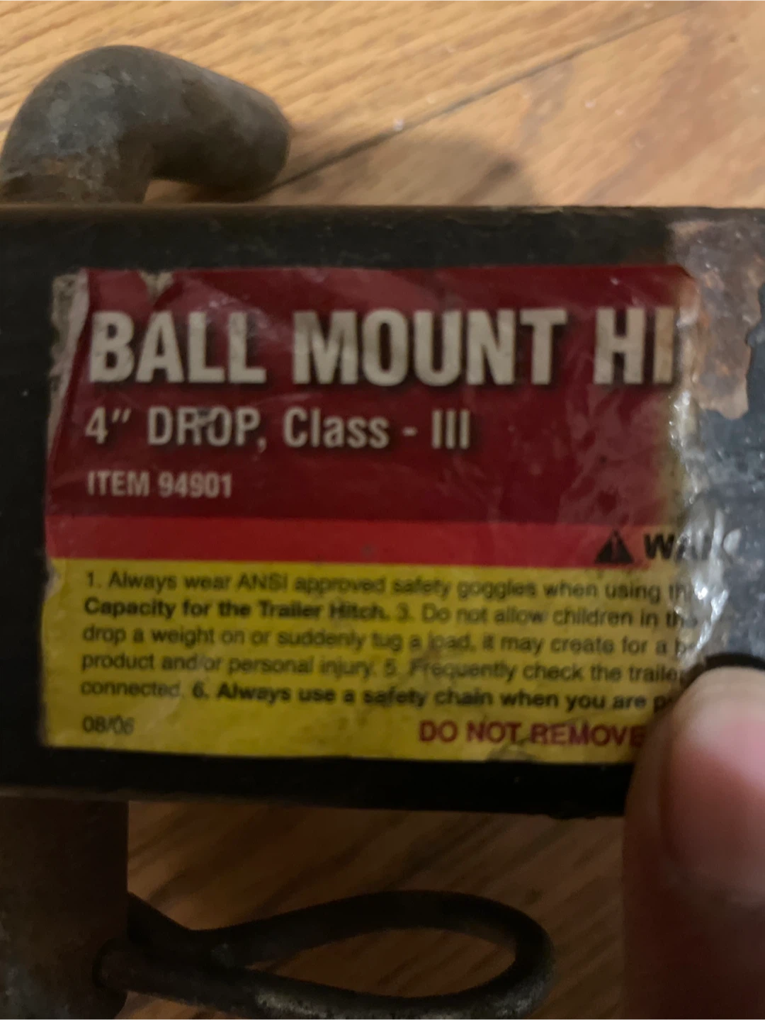 Ball Mount Hitch 4" Drop Class III - photo 3