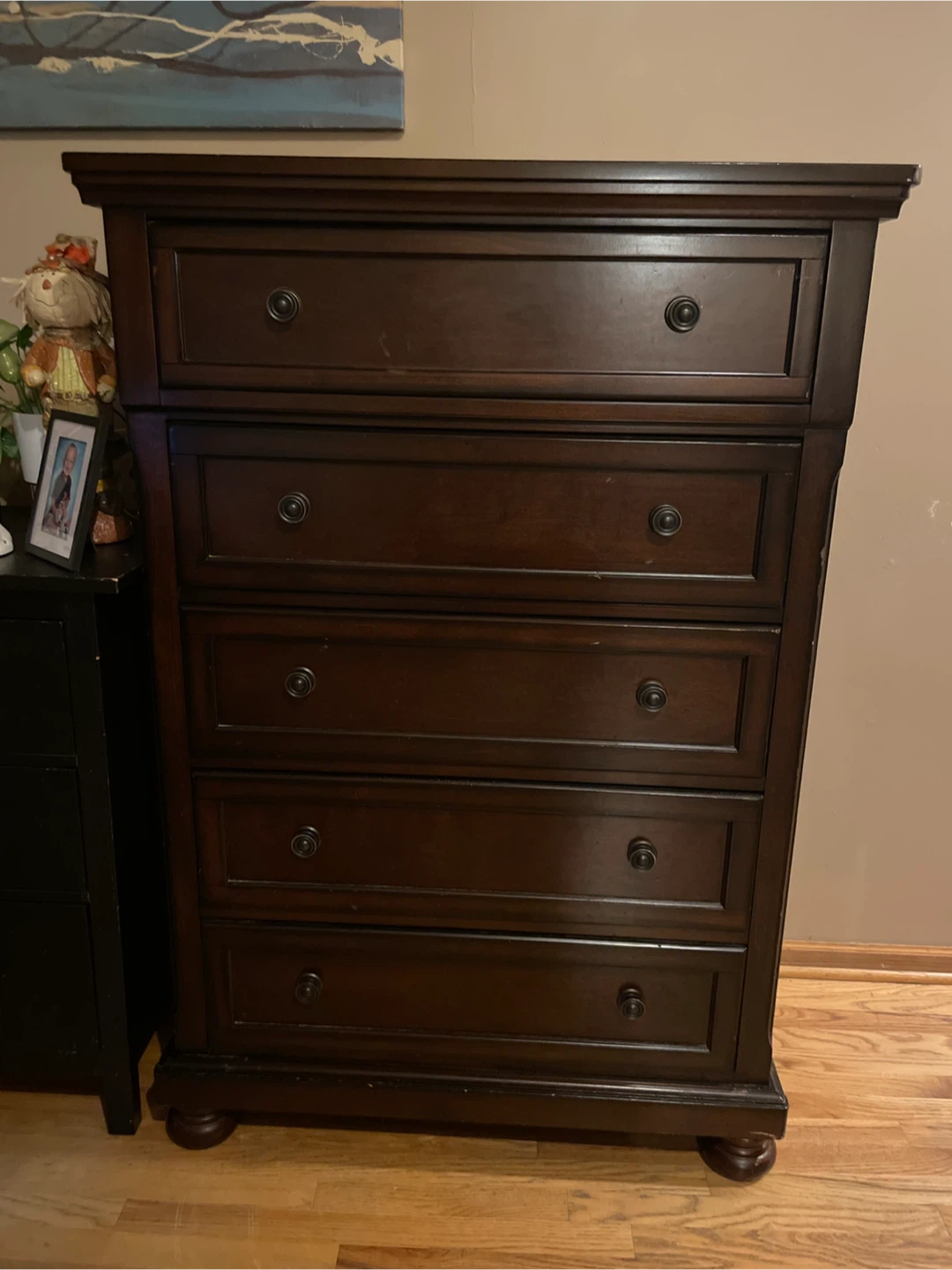 Dark Wood 6-Drawer Dresser - Great Condition!